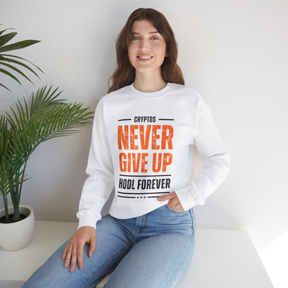 Crypto Unisex Sweatshirt, HODL Forever, Cotton - CryptoAiShop