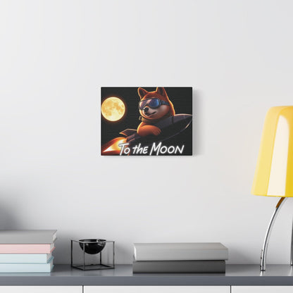 Crypto Canvas Art, Shiba Inu Coin, To The Moon, 24x36, Eco-Friendly - CryptoAiShop