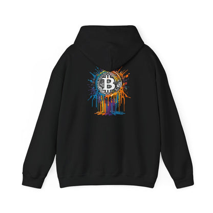 Crypto Unisex Hoodie, Bitcoin Graffiti, Cotton Blend - CryptoAiShop