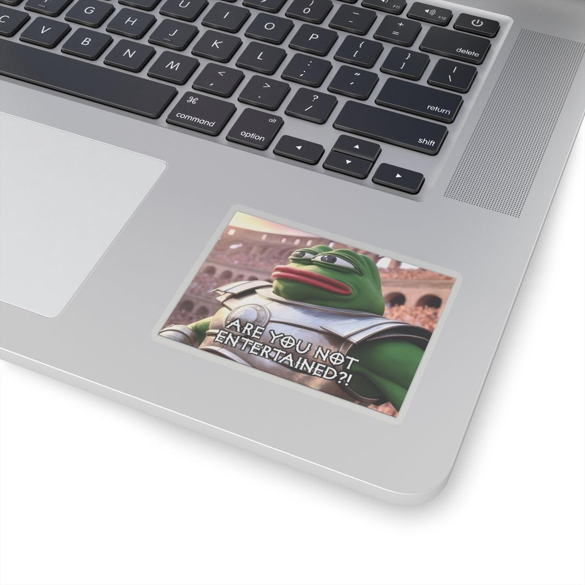 Crypto Sticker, Kekius Maximus Meme Coin, Vinyl - CryptoAiShop