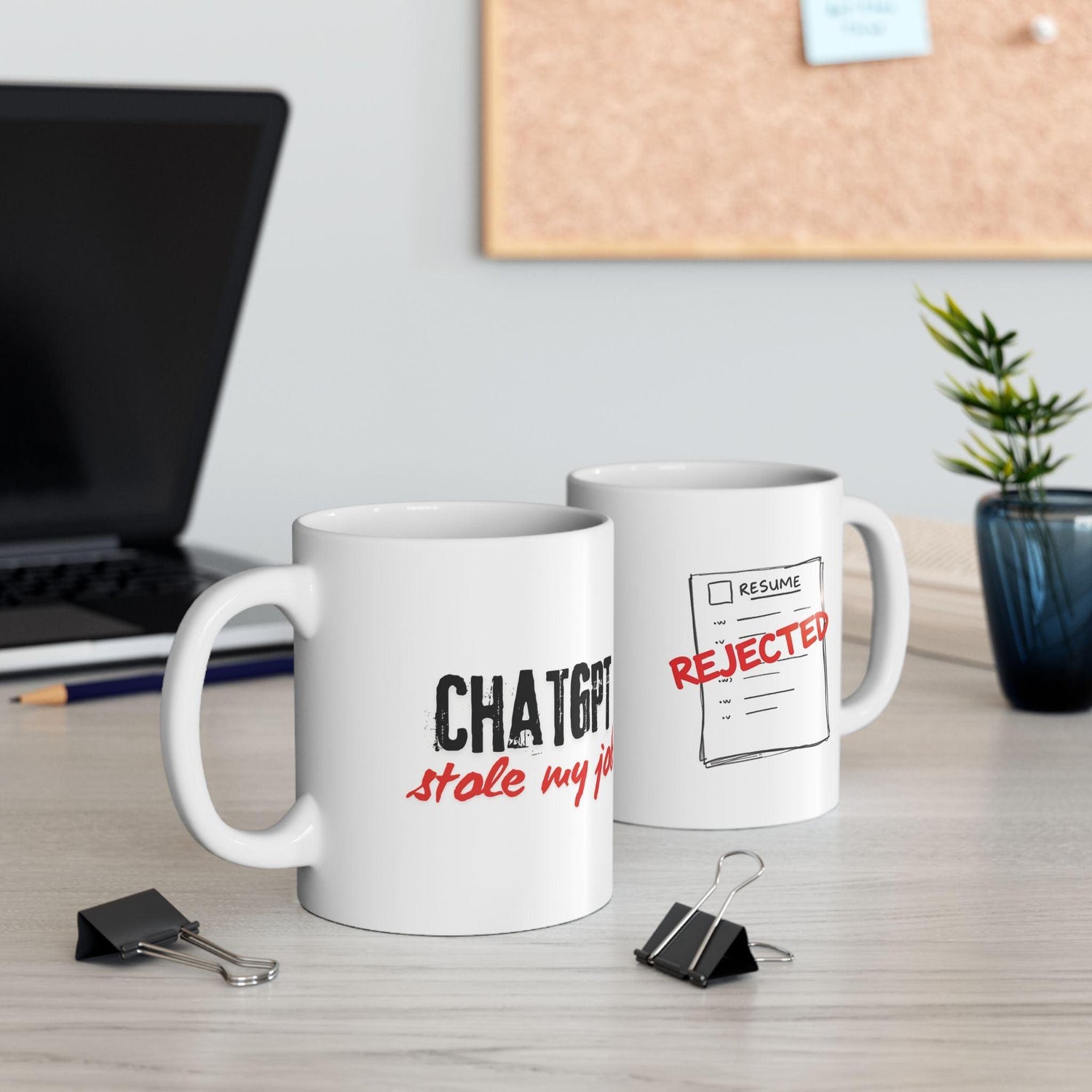 AI Mug, ChatGPT Job Joke, 11oz Ceramic Coffee Cup - CryptoAiShop