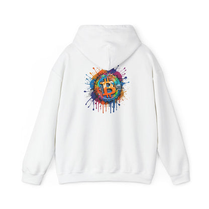 Crypto Unisex Hoodie, Bitcoin Graffiti, Cotton - CryptoAiShop