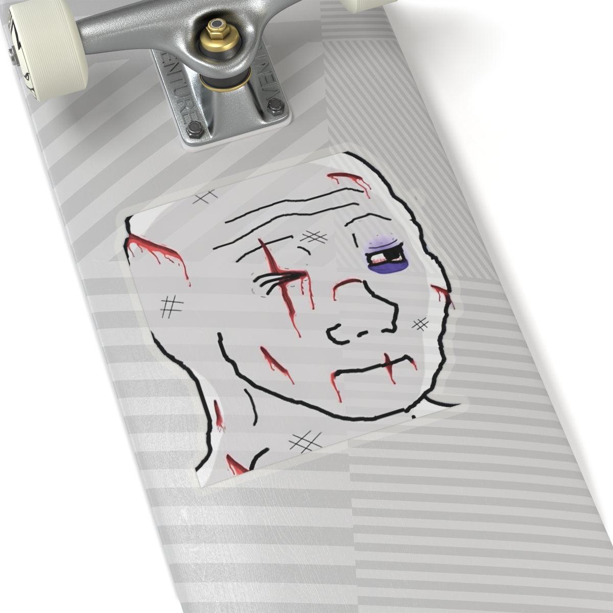 Crypto Sticker, Wojak Meme Art, Vinyl Design - CryptoAiShop