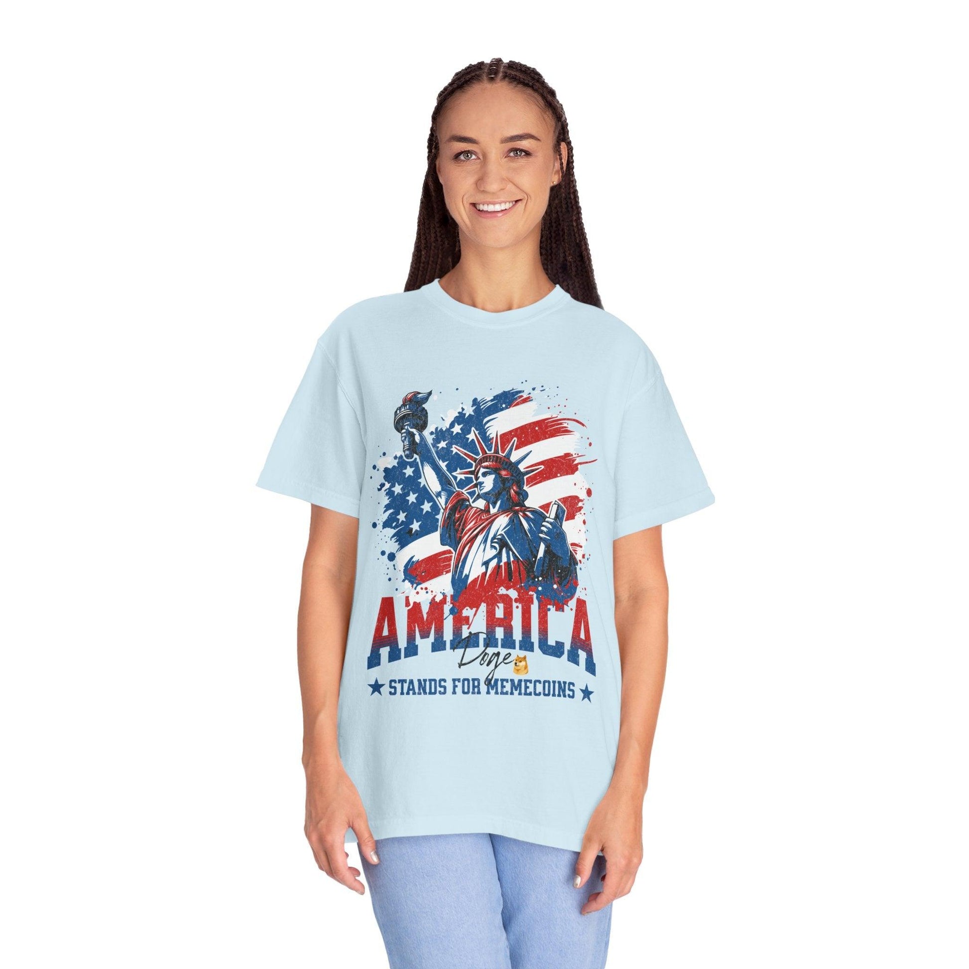 MemeCoin Patriotic Garment-Dyed T-Shirt - CryptoAiShop