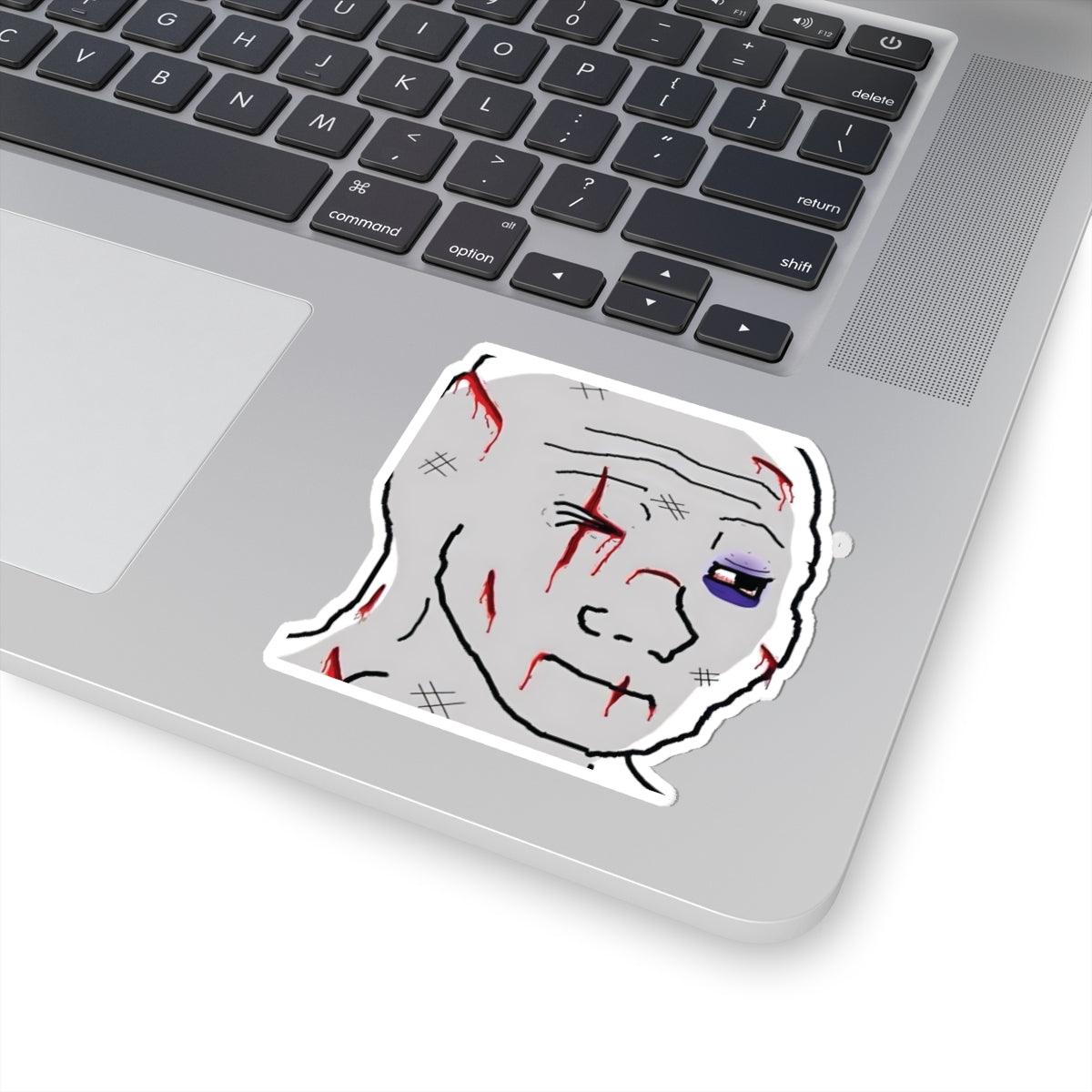 Crypto Sticker, Wojak Meme Art, Vinyl Design - CryptoAiShop