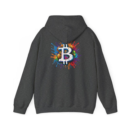 Crypto Unisex Hoodie, Bitcoin Graffiti, 50% Cotton - CryptoAiShop