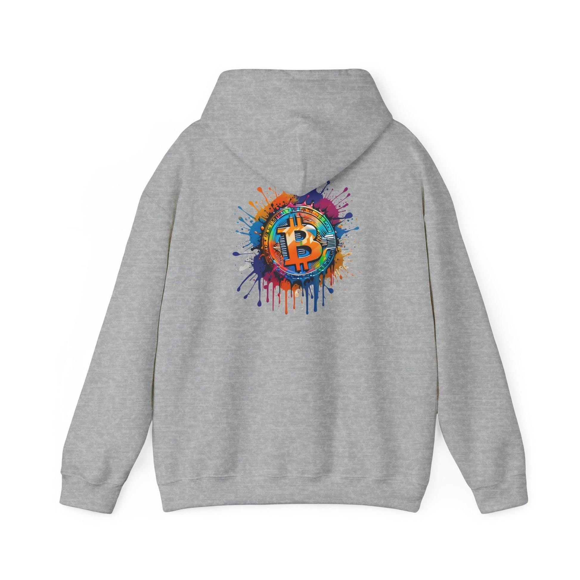 Crypto Unisex Hoodie, Bitcoin Graffiti, Cotton - CryptoAiShop