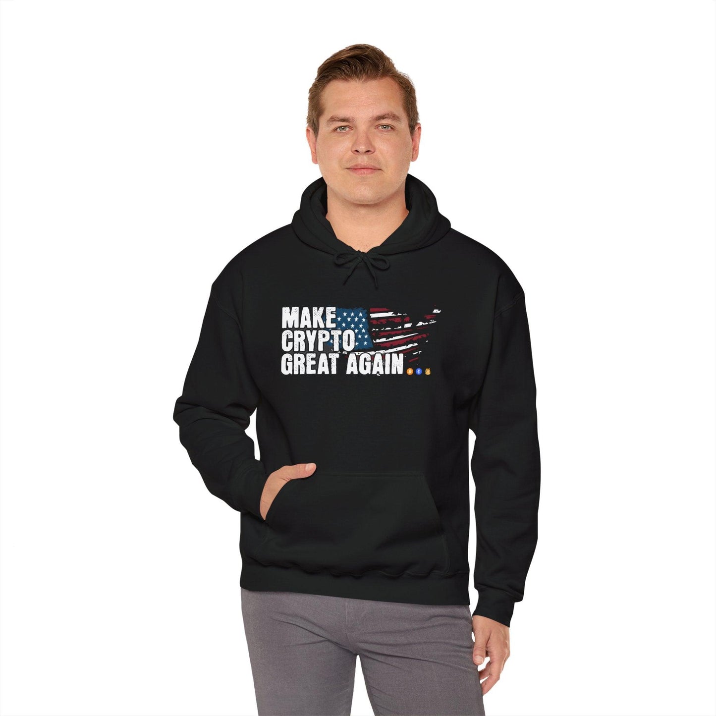 Crypto Unisex Hoodie, Make Crypto Great Again, Cotton - CryptoAiShop