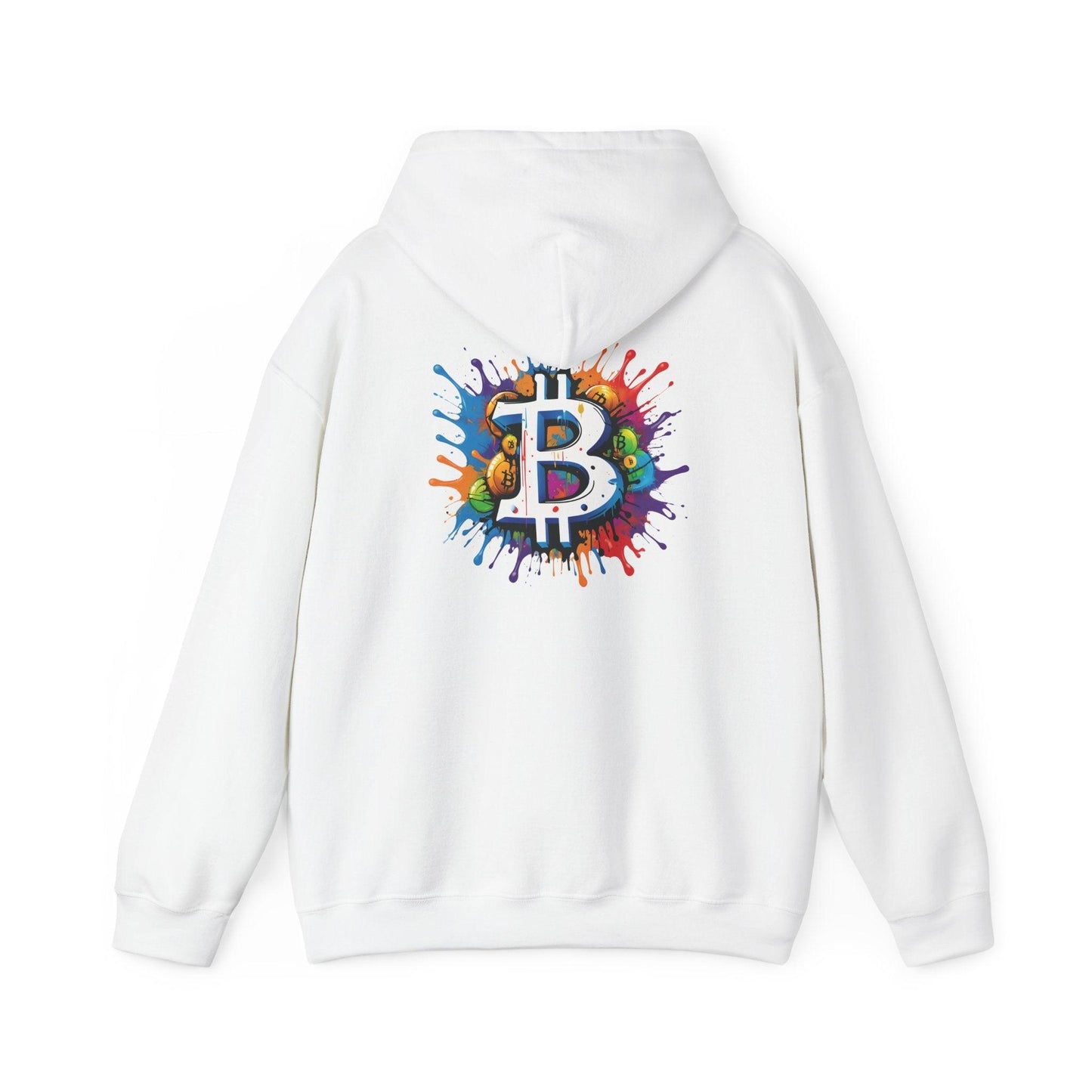 Crypto Unisex Hoodie, Bitcoin Graffiti, 50% Cotton - CryptoAiShop