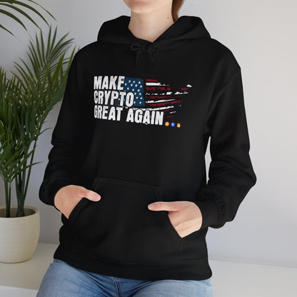 Crypto Unisex Hoodie, Make Crypto Great Again, Cotton - CryptoAiShop