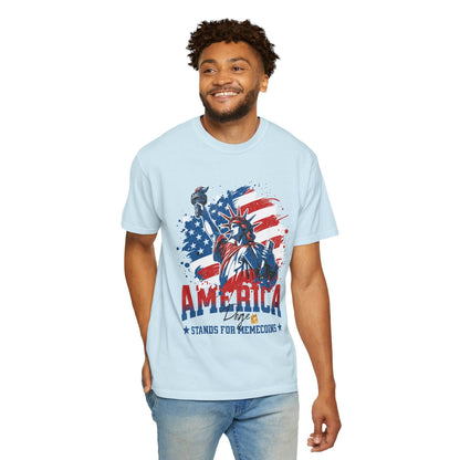 MemeCoin Patriotic Garment-Dyed T-Shirt - CryptoAiShop