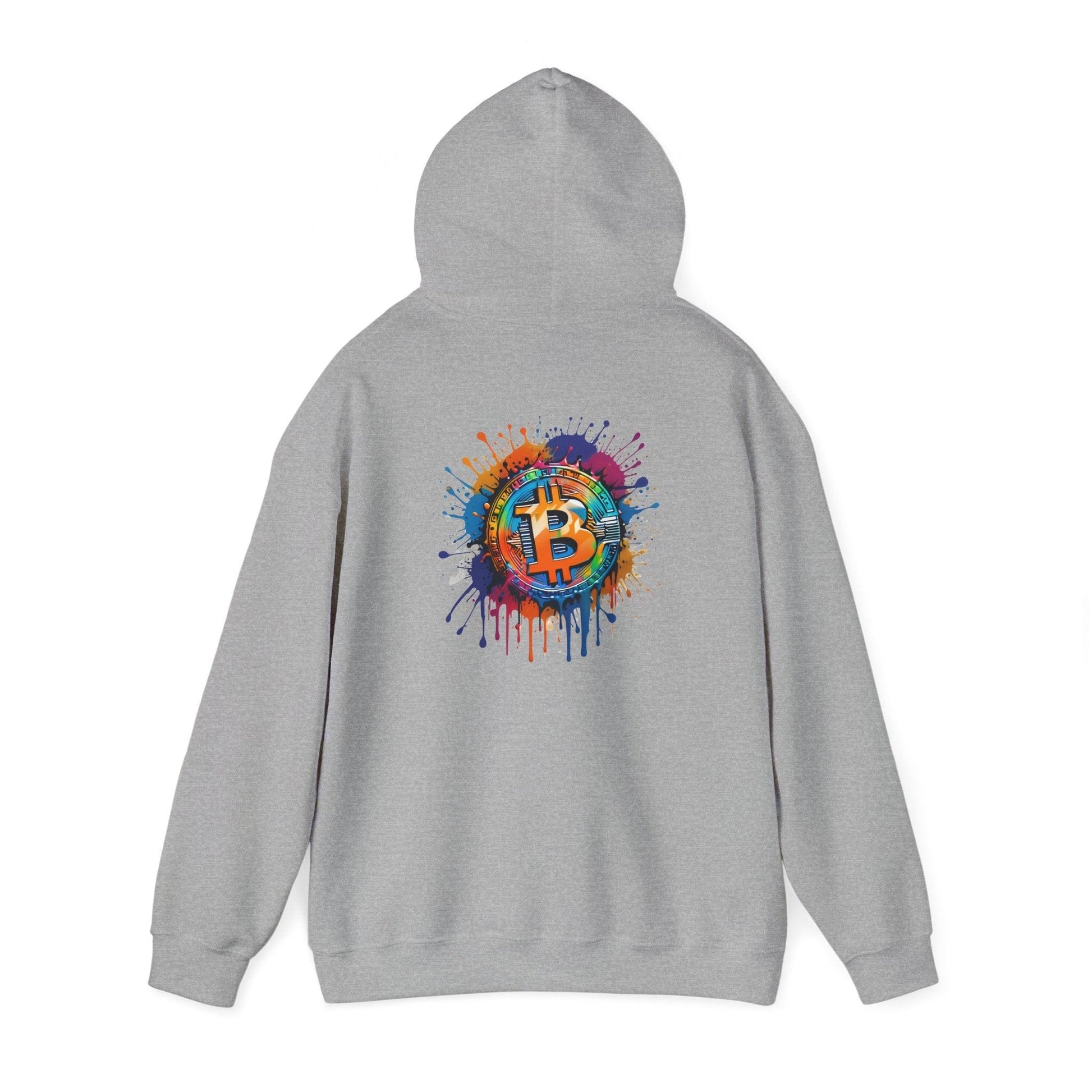 Crypto Unisex Hoodie, Bitcoin Graffiti, Cotton - CryptoAiShop