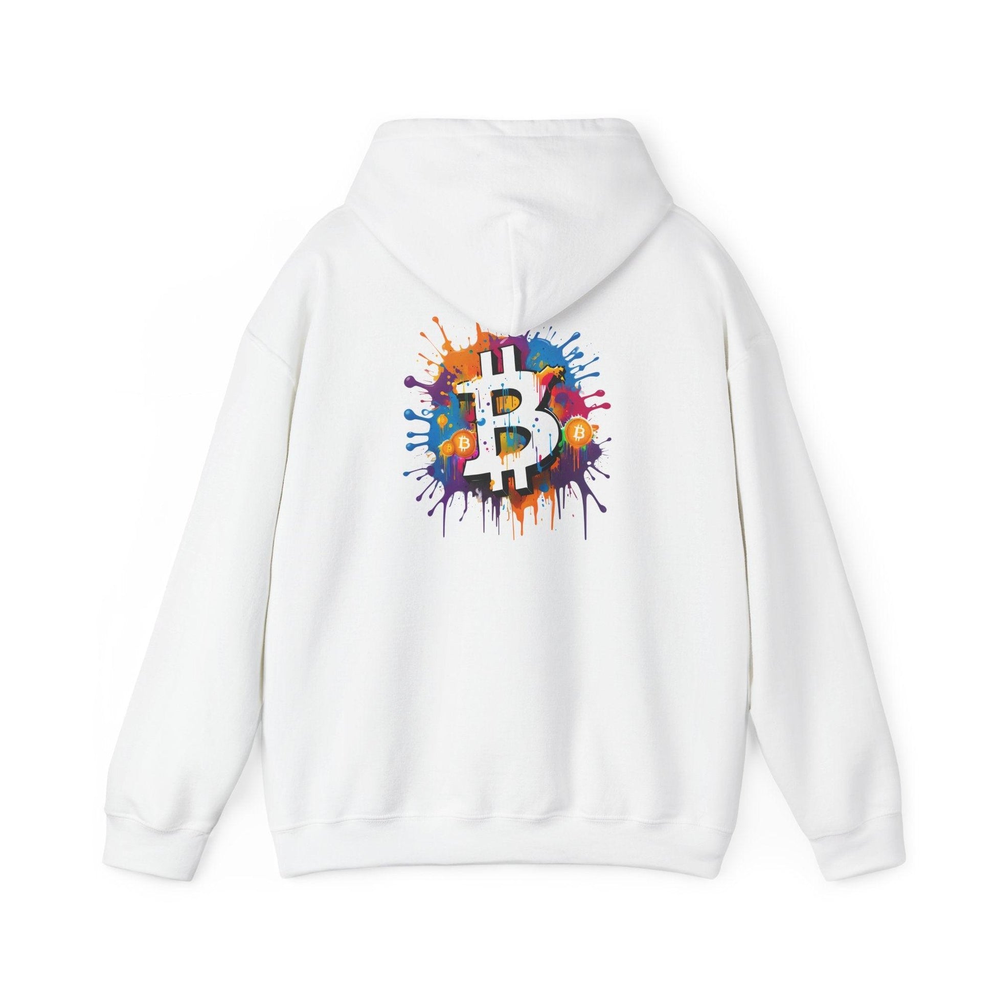 Crypto Unisex Hoodie, Bitcoin Graffiti, Cotton - CryptoAiShop