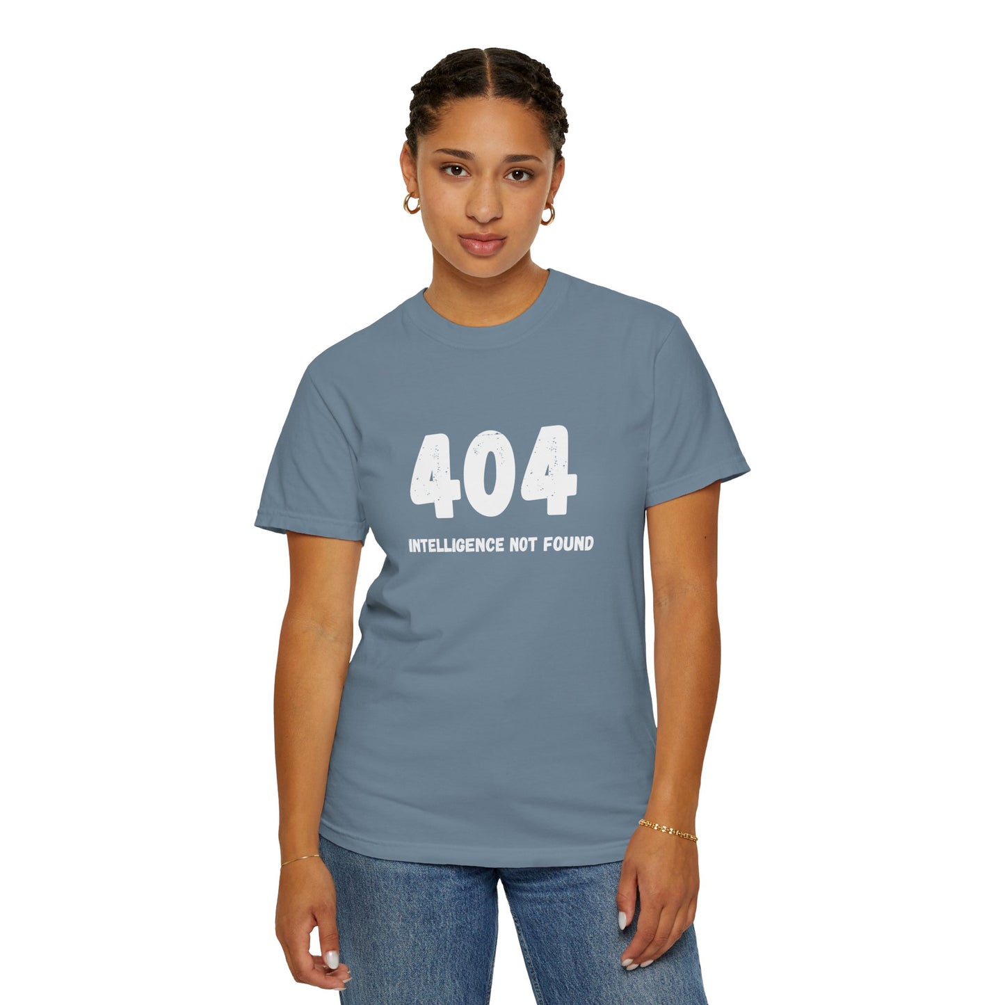 T-Shirt, AI Humor, System Error 404 Unisex Garment-Dyed Tee