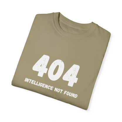 T-Shirt, AI Humor, System Error 404 Unisex Garment-Dyed Tee