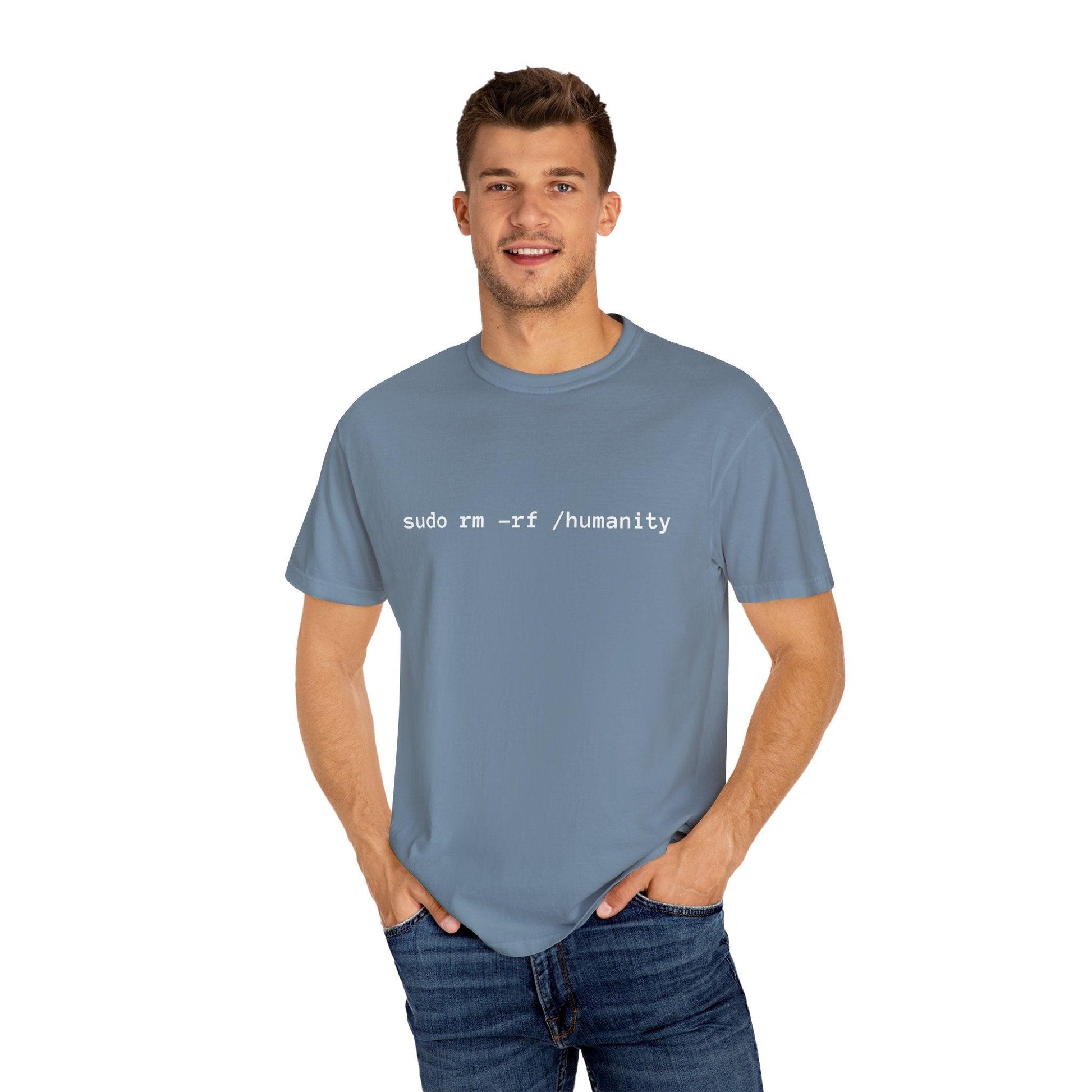 AI Unisex T-Shirt, Dev Humor, Linux Command, Cotton - CryptoAiShop