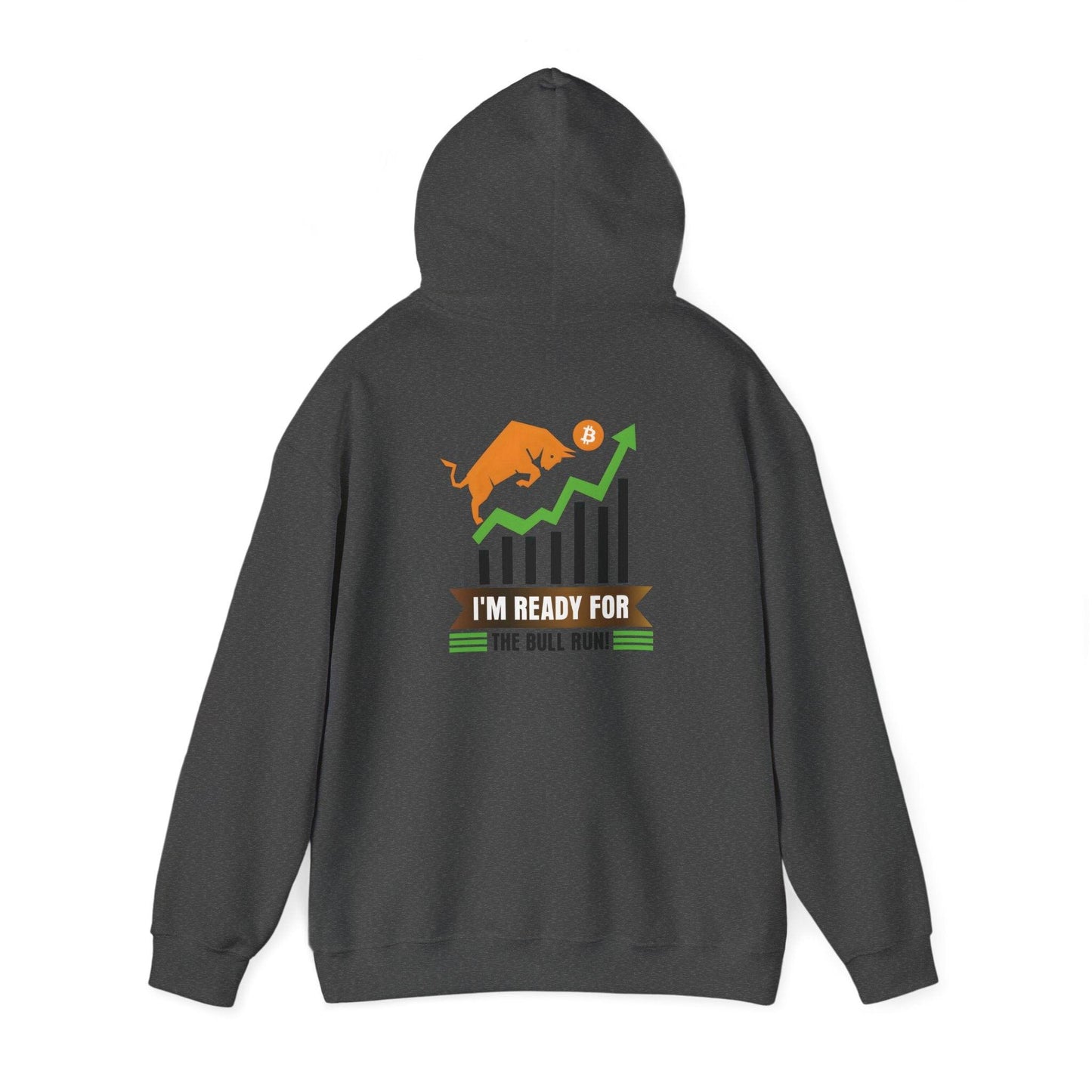 Crypto Unisex Hoodie, Bitcoin Bull Run, Cotton - CryptoAiShop