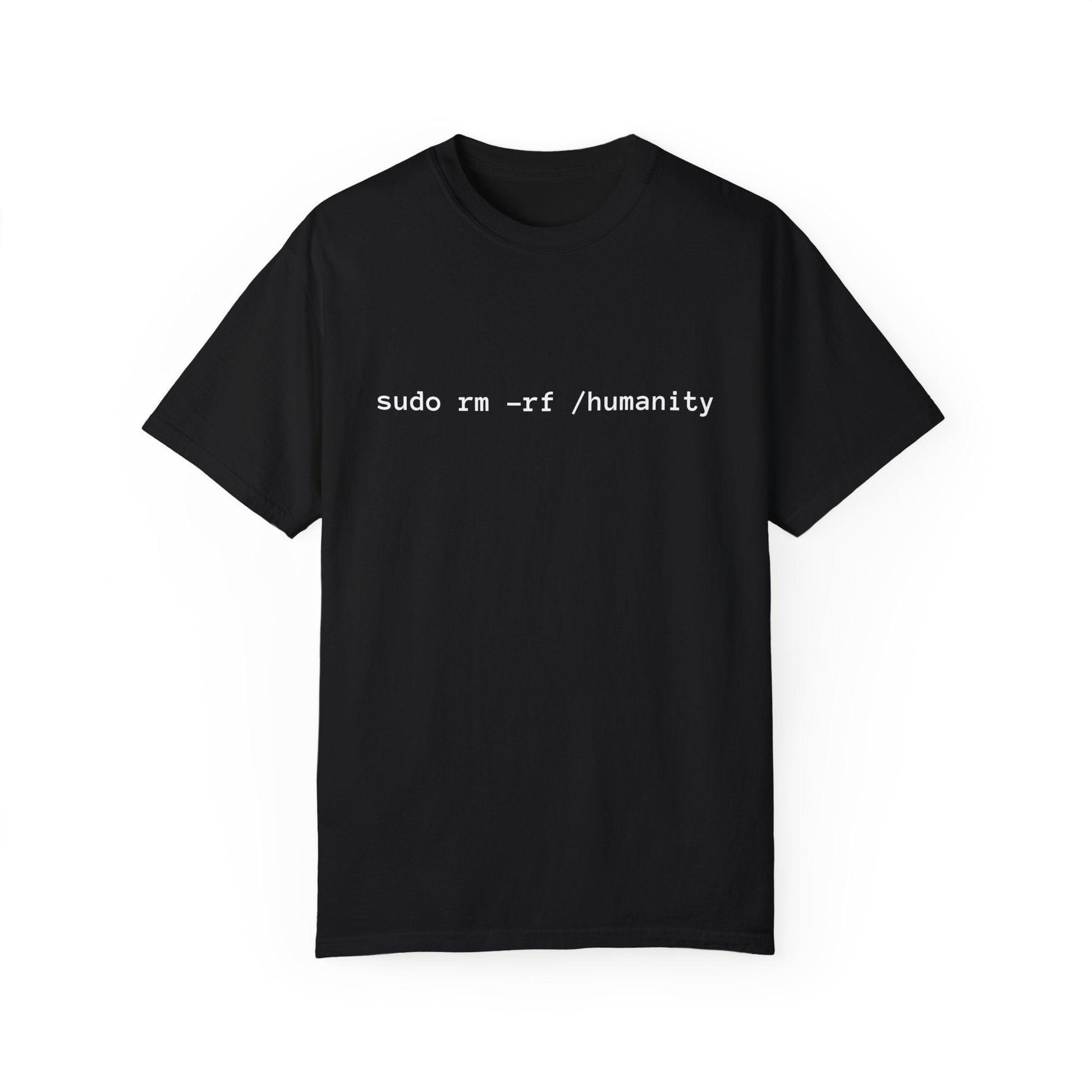 AI Unisex T-Shirt, Dev Humor, Linux Command, Cotton - CryptoAiShop