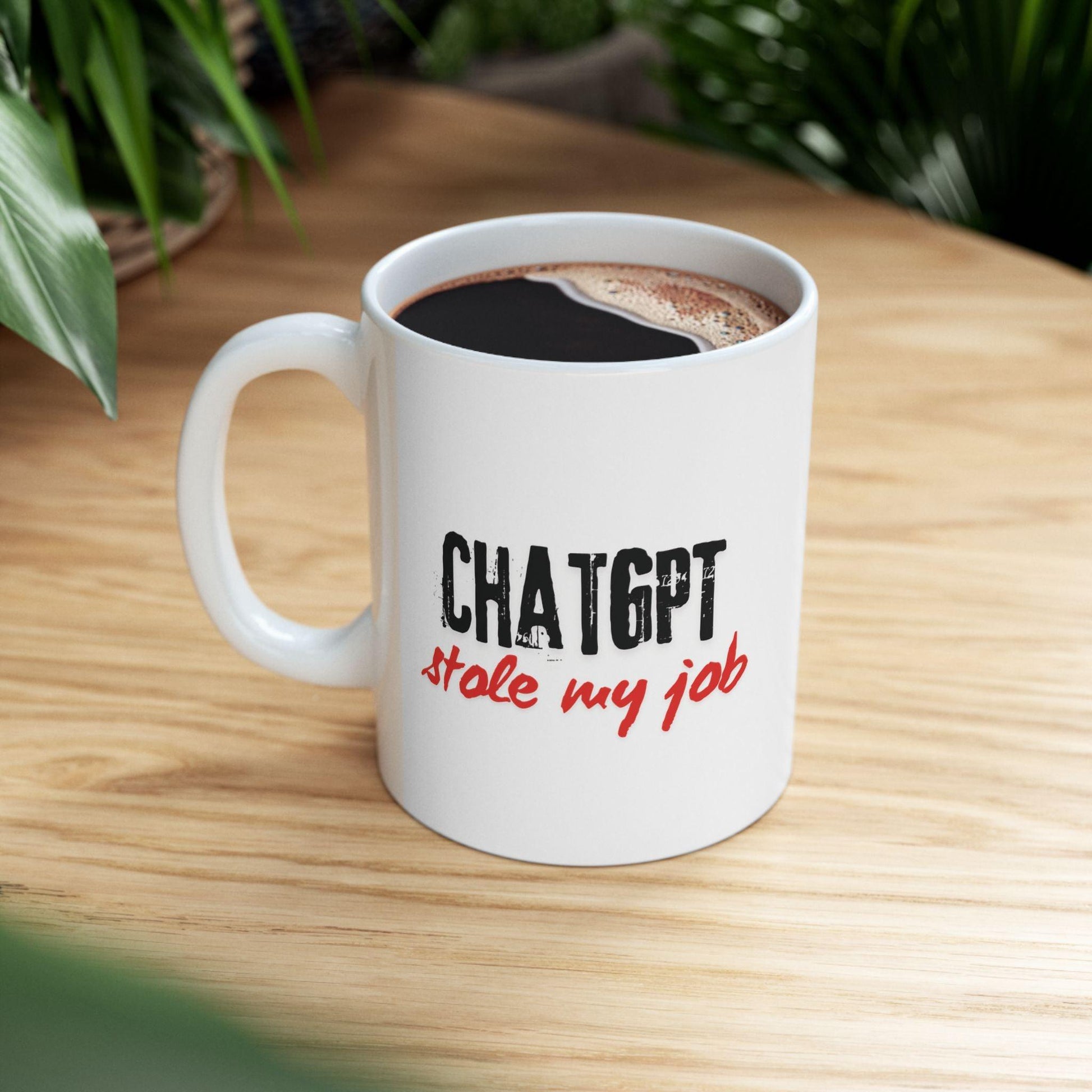 AI Mug, ChatGPT Job Joke, 11oz Ceramic Coffee Cup - CryptoAiShop