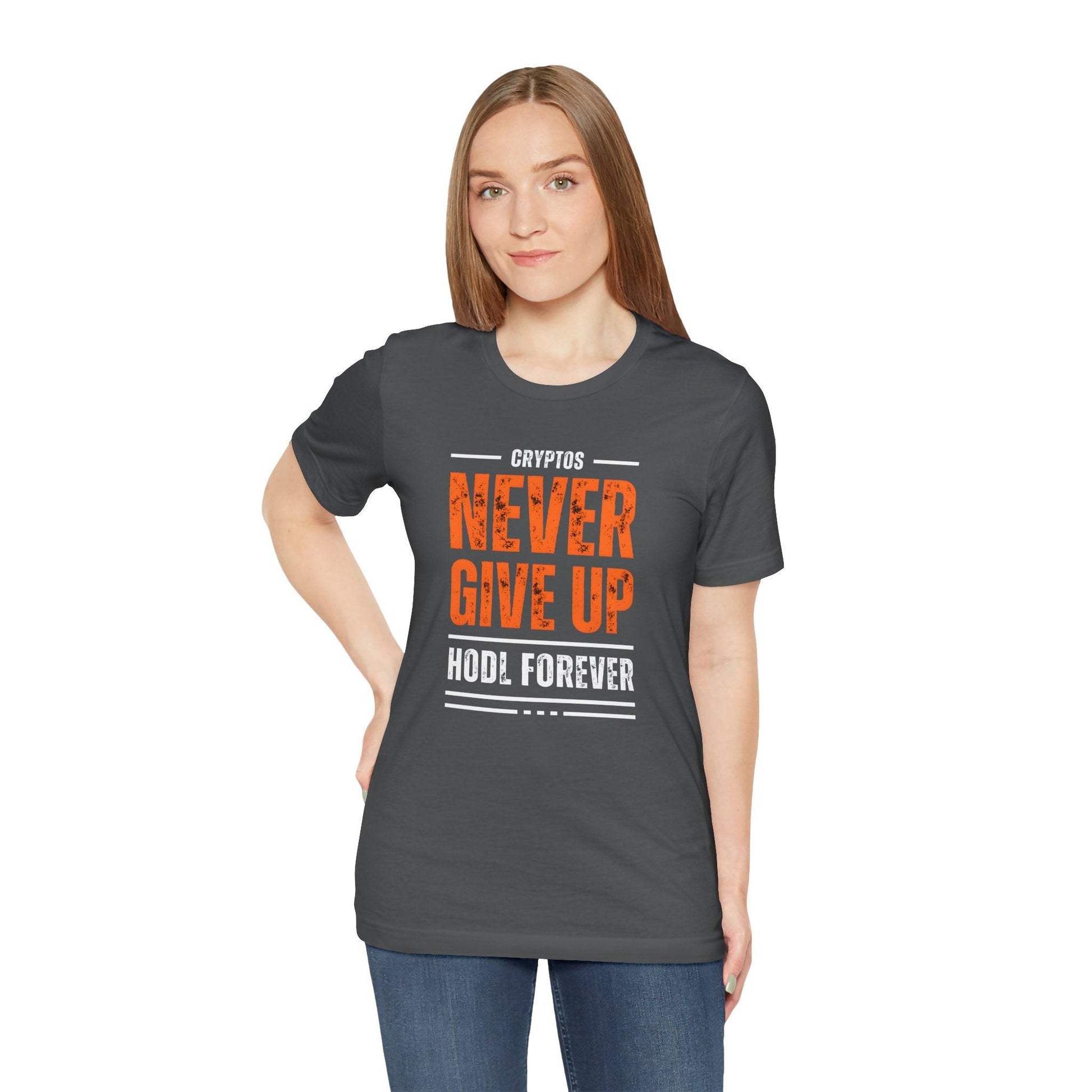 Crypto T-Shirt, HODL Forever, Cotton - CryptoAiShop