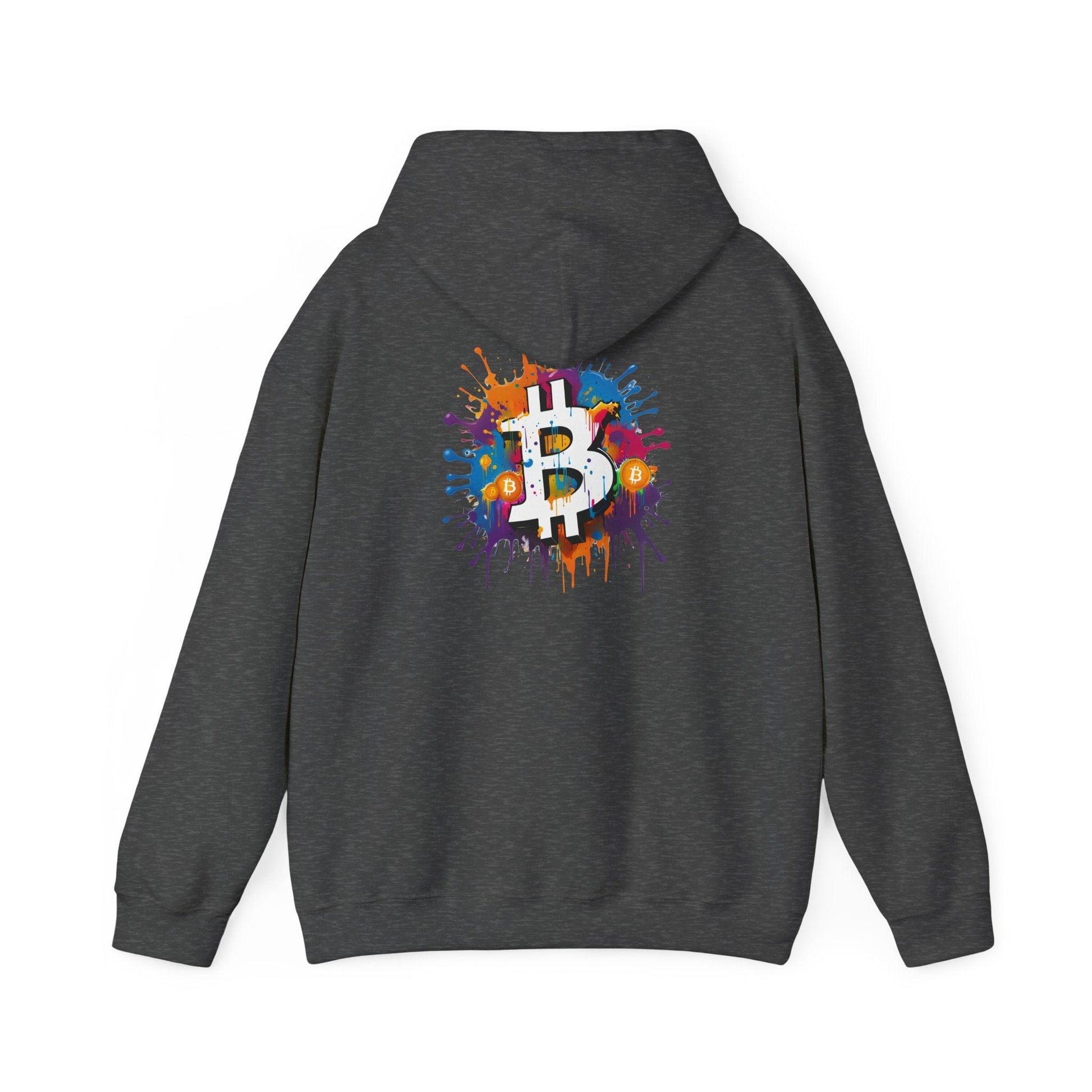 Crypto Unisex Hoodie, Bitcoin Graffiti, Cotton - CryptoAiShop