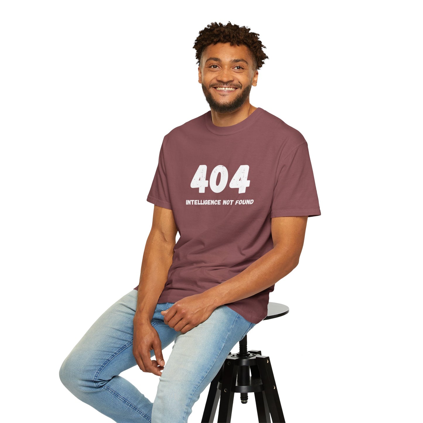 T-Shirt, AI Humor, System Error 404 Unisex Garment-Dyed Tee