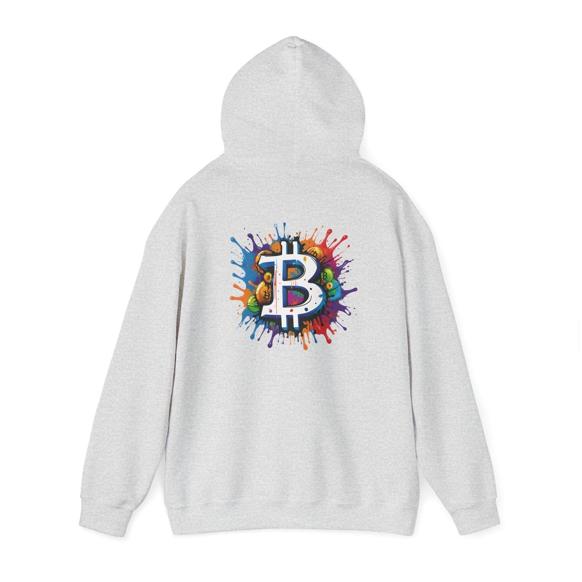 Crypto Unisex Hoodie, Bitcoin Graffiti, 50% Cotton - CryptoAiShop