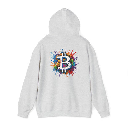 Crypto Unisex Hoodie, Bitcoin Graffiti, 50% Cotton - CryptoAiShop