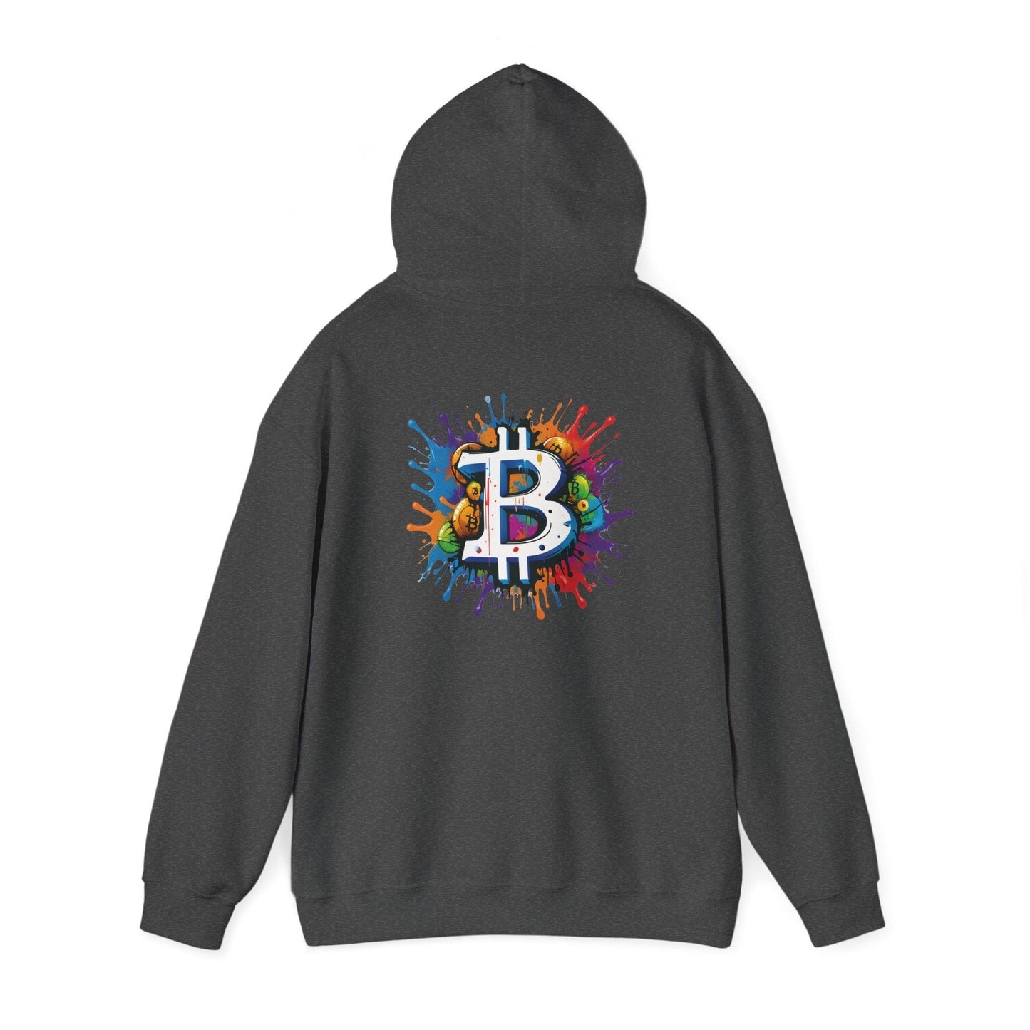 Crypto Unisex Hoodie, Bitcoin Graffiti, 50% Cotton - CryptoAiShop