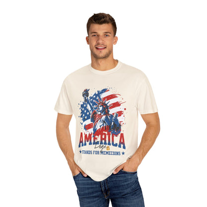 MemeCoin Patriotic Garment-Dyed T-Shirt - CryptoAiShop