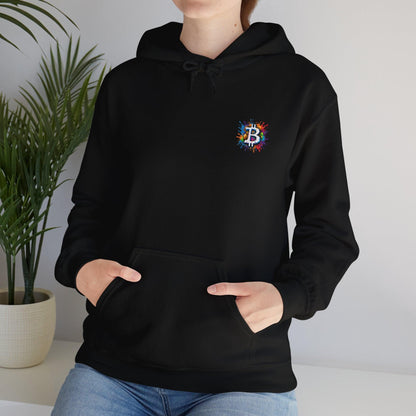 Crypto Unisex Hoodie, Bitcoin Graffiti, Cotton - CryptoAiShop