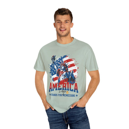 MemeCoin Patriotic Garment-Dyed T-Shirt - CryptoAiShop