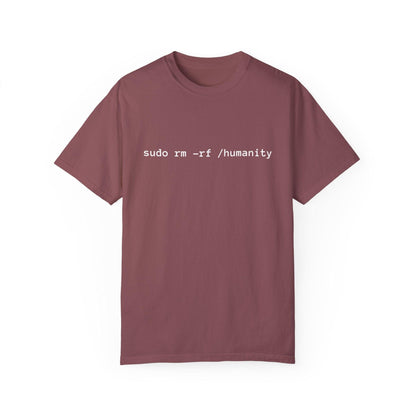 AI Unisex T-Shirt, Dev Humor, Linux Command, Cotton - CryptoAiShop