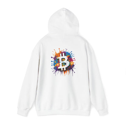 Crypto Unisex Hoodie, Bitcoin Graffiti, Cotton - CryptoAiShop