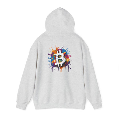 Crypto Unisex Hoodie, Bitcoin Graffiti, Cotton - CryptoAiShop