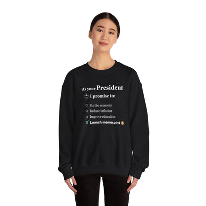 Crypto Unisex Sweatshirt, Memecoin Humor, Cotton - CryptoAiShop