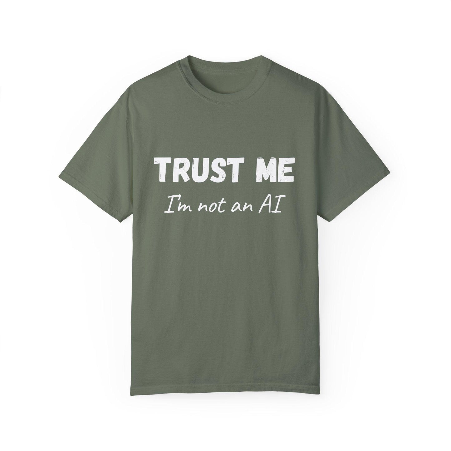 Unisex T-shirt AI Joke 'Trust Me, I'm Not an AI' Funny Quote - CryptoAiShop