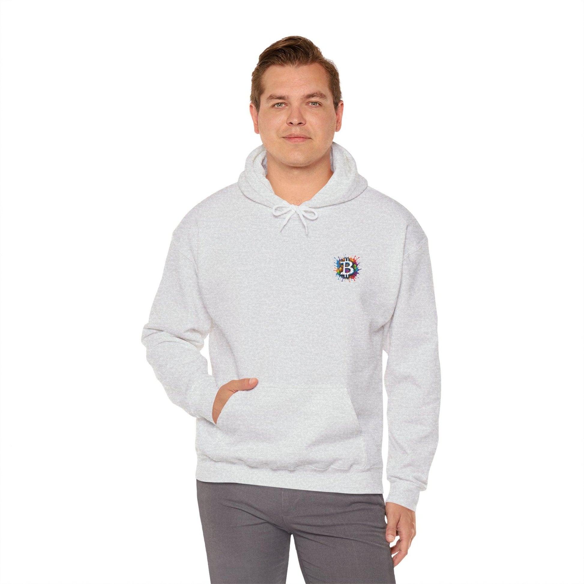 Crypto Unisex Hoodie, Bitcoin Graffiti, Cotton - CryptoAiShop