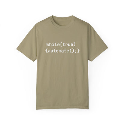 AI Unisex T-Shirt, Automation Code Joke, Cotton - CryptoAiShop