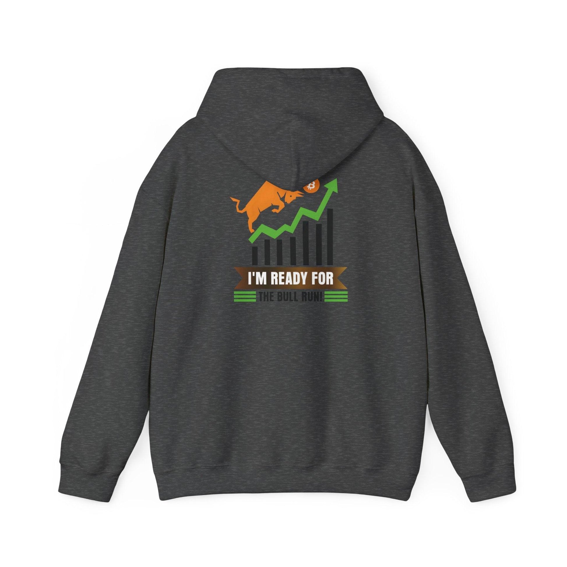 Crypto Unisex Hoodie, Bitcoin Bull Run, Cotton - CryptoAiShop