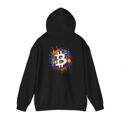 Crypto Unisex Hoodie, Bitcoin Graffiti, Cotton - CryptoAiShop