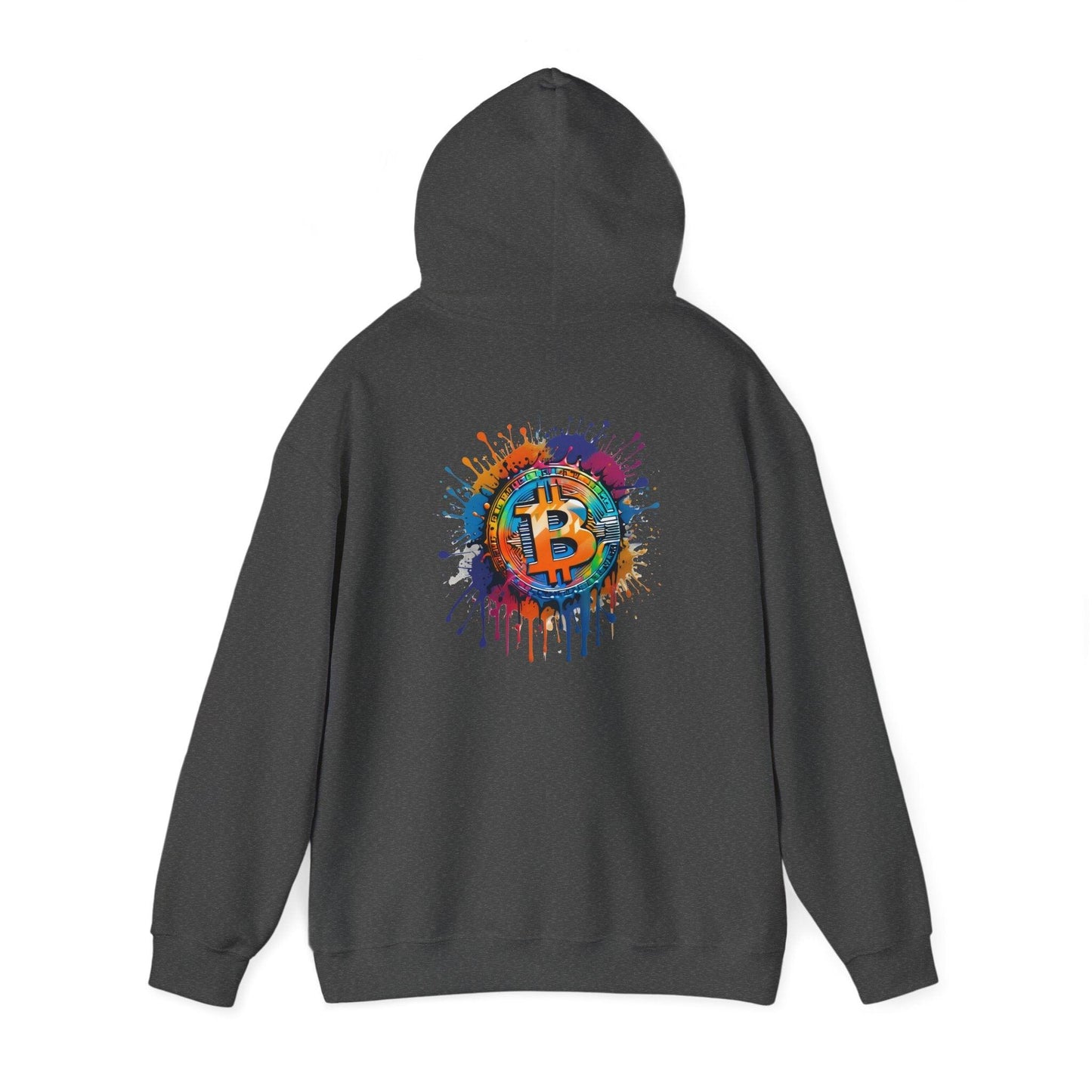 Crypto Unisex Hoodie, Bitcoin Graffiti, Cotton - CryptoAiShop