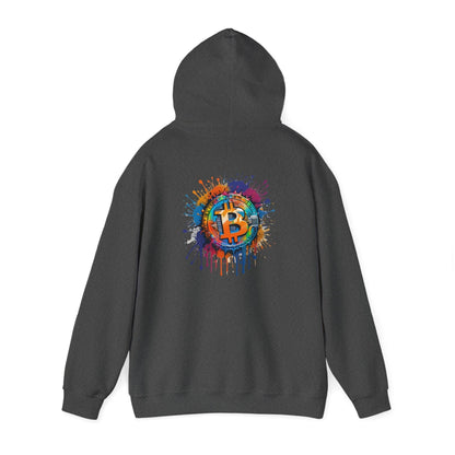 Crypto Unisex Hoodie, Bitcoin Graffiti, Cotton - CryptoAiShop