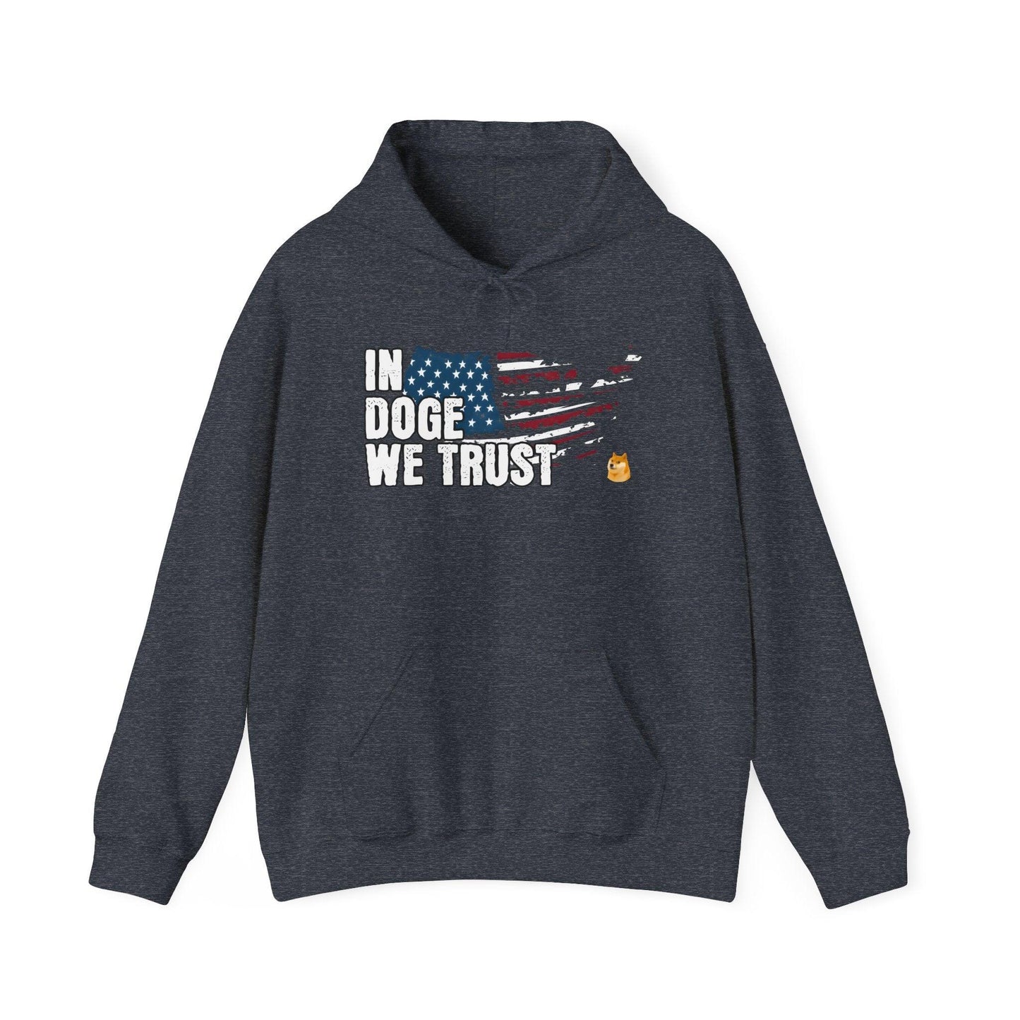 Crypto Unisex Hoodie, In DOGE We Trust, Cotton - CryptoAiShop