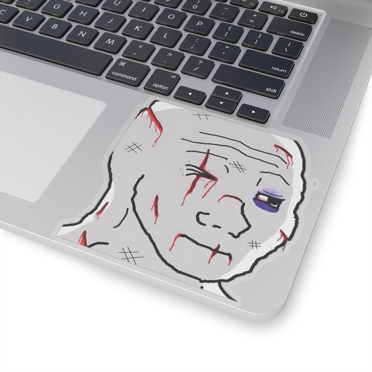 Crypto Sticker, Wojak Meme Art, Vinyl Design - CryptoAiShop