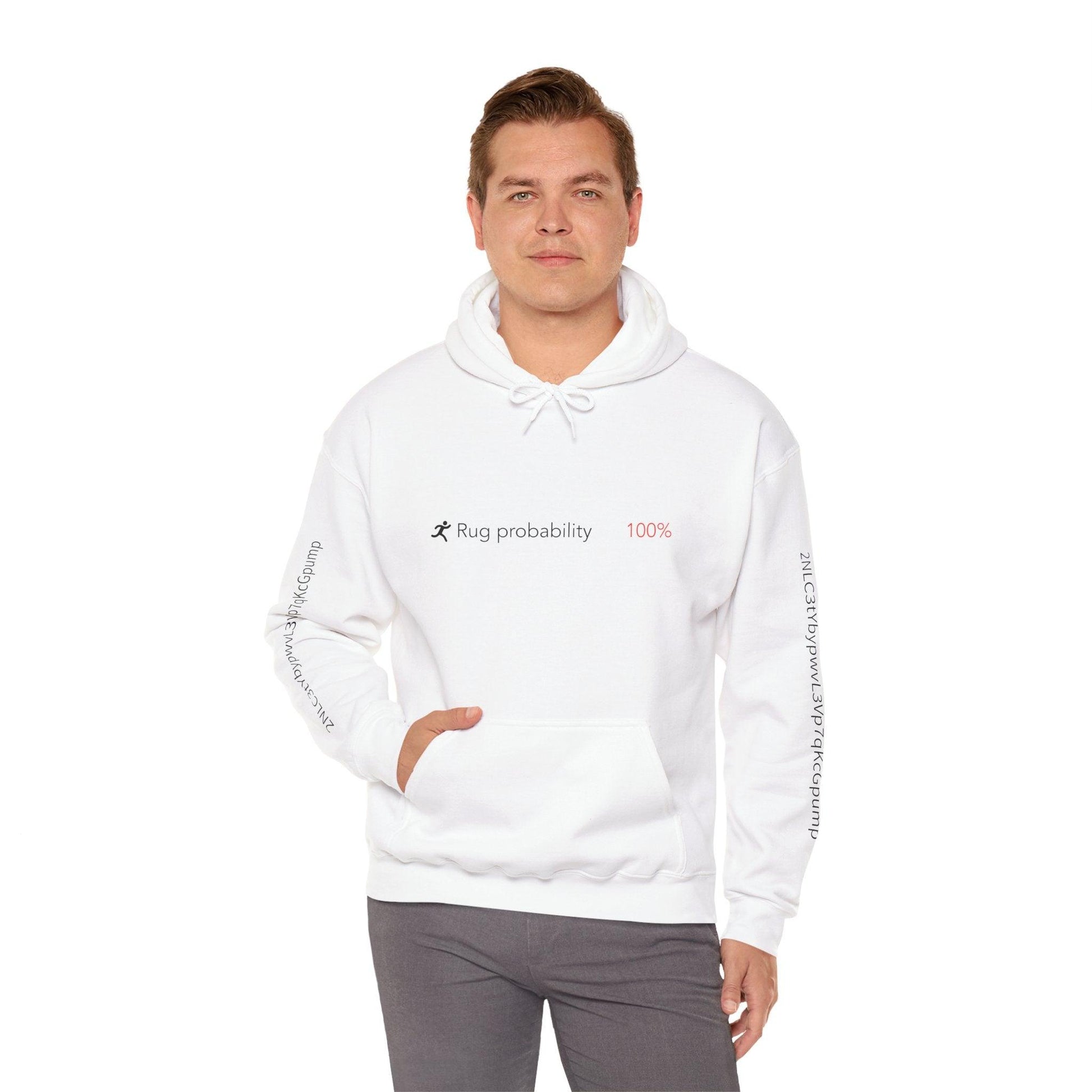 Crypto Unisex Hoodie, Rug Probability 100%, Cotton - CryptoAiShop