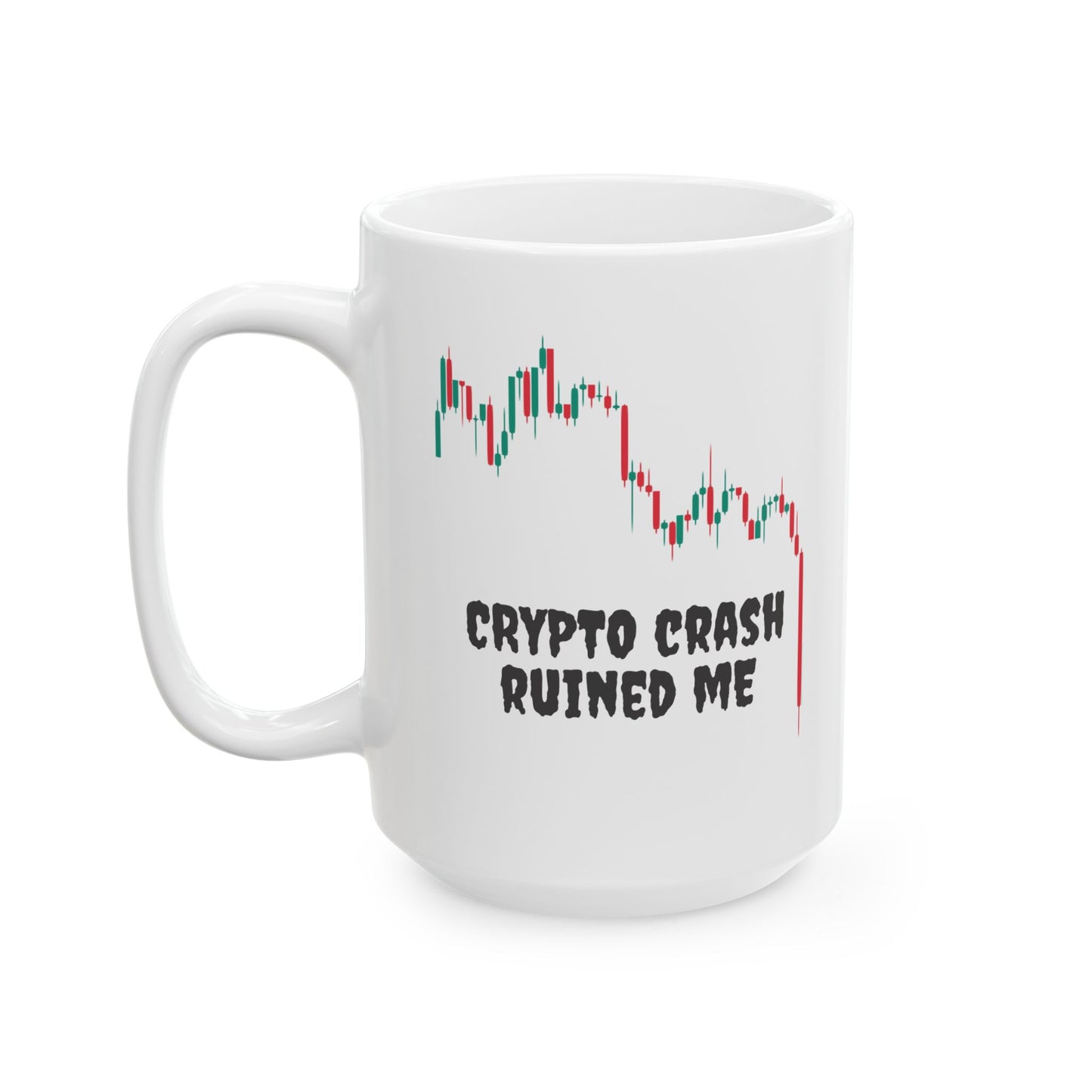 Mug Crypto Crash Ruined Me, 11oz, Blanc