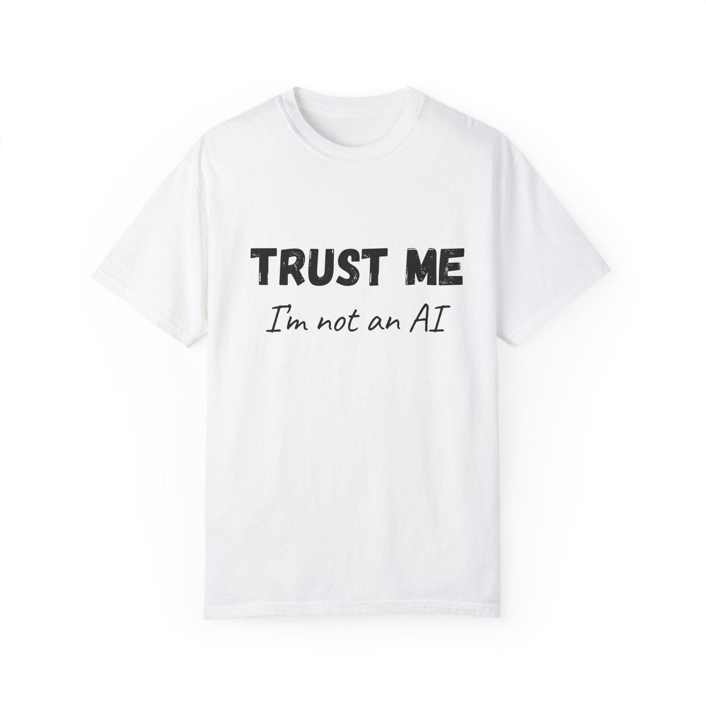 Unisex T-shirt AI Joke 'Trust Me, I'm Not an AI' Funny Quote - CryptoAiShop