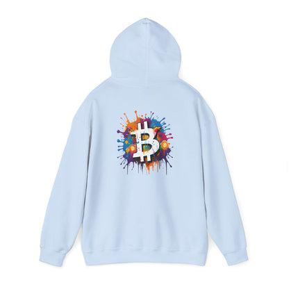 Crypto Unisex Hoodie, Bitcoin Graffiti, Cotton - CryptoAiShop