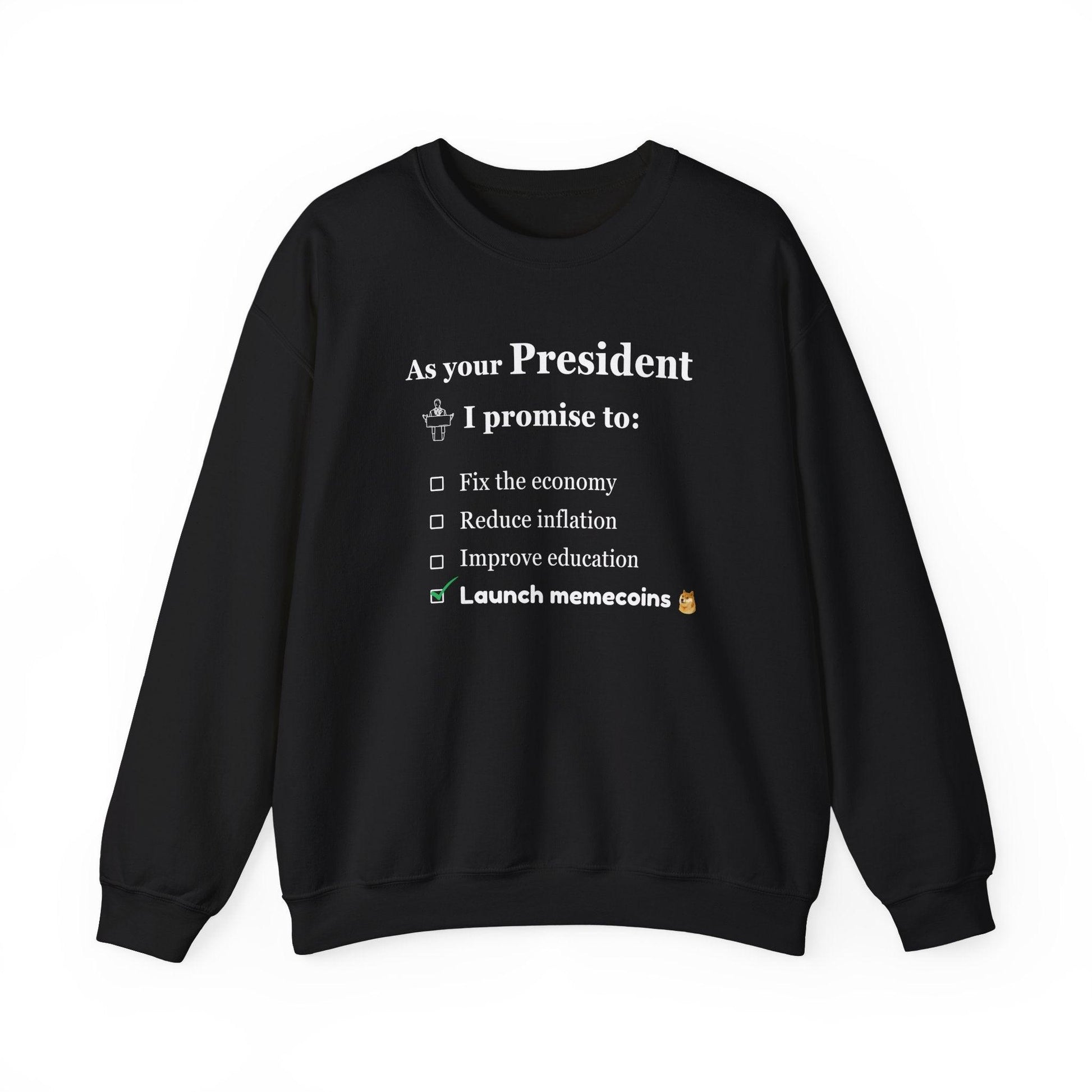 Crypto Unisex Sweatshirt, Memecoin Humor, Cotton - CryptoAiShop